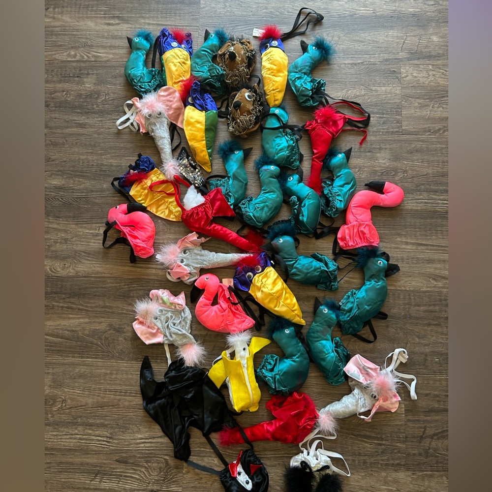 Frederick’s of Hollywood Men’s Colorful Plush Bird Costume Accessories - Lot